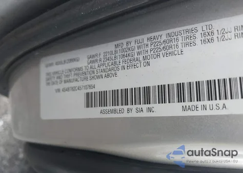 2005 Subaru Baja Sport z USA, uszkodzony, nr VIN 4S4BT62C457107654